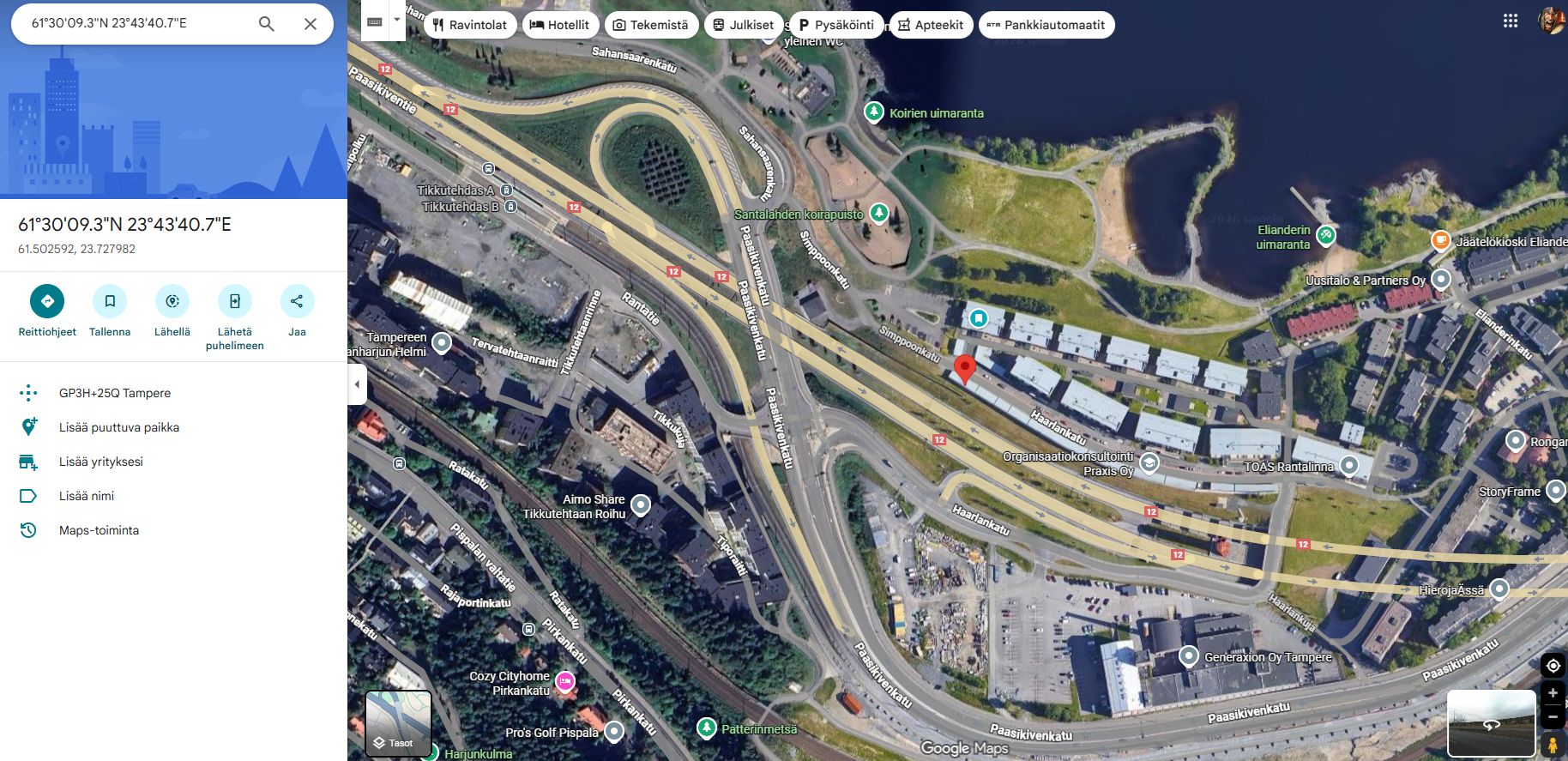 Autokatos Haarlankatu 3, AP15, lämmityspistokkeella