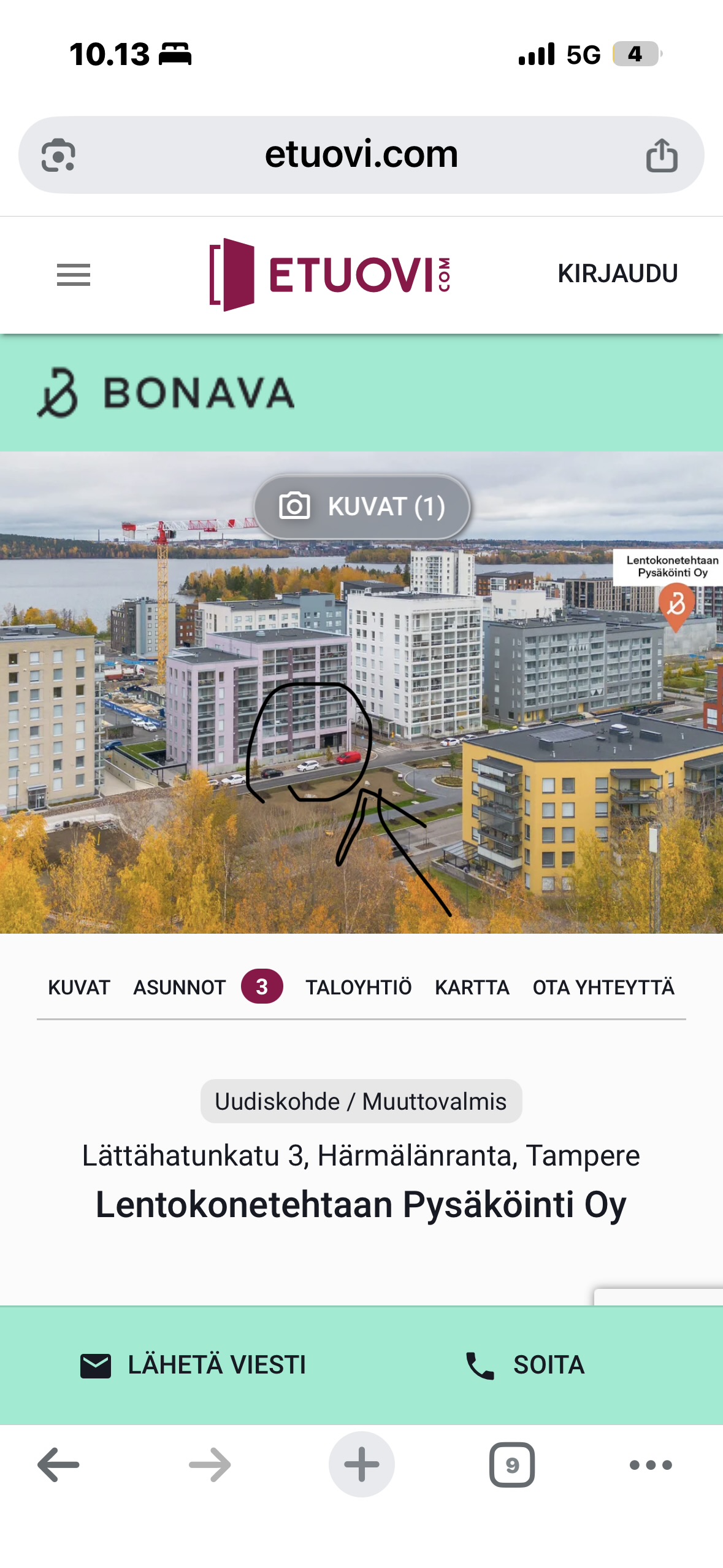 Upea asunto 2 h/keittiö/parveke