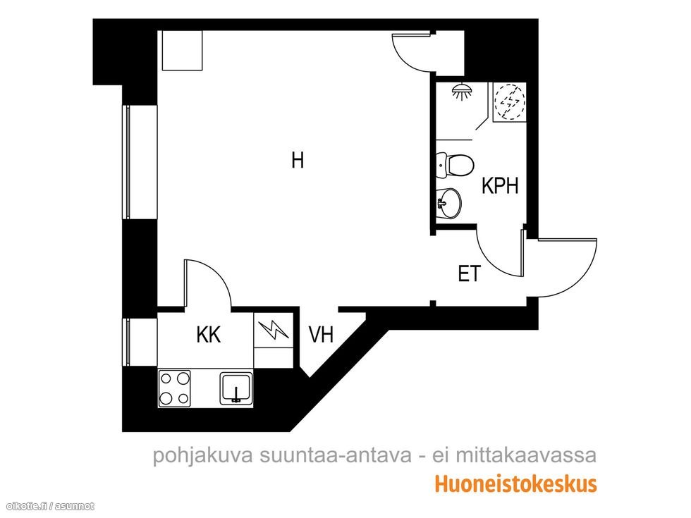 Rauhallinen kaunis yksiö 1.4 Meilahdessa