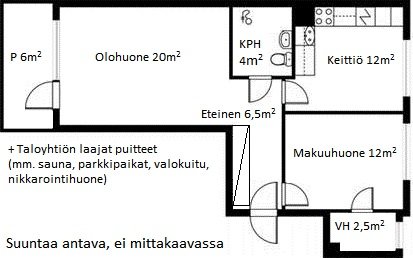 Valoisa ja tilava kaksio Louhelasta (2H+K+VH+Lasi. parveke) etsii nyt siistiä ja luotettavaa vuokralaista hyvin pidetystä taloyhtiöstä, joka sijaitsee rauhallisella asuinalueelta.